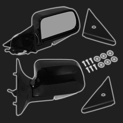 Зеркало заднего вида боковое TORINO чёрное, с повторителем поворота ВАЗ 2110-2112 (2 штуки) - фото 43397
