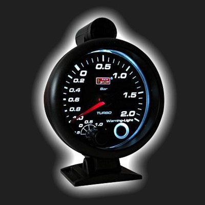 Прибор AUTO GAUGE давления турбо /95 мм/ c дополнительной внешней вспышкой, чёрный, с супербелой под 72354 - фото 45787