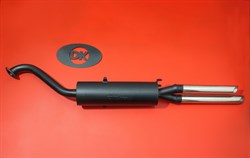 Прямоточный глушитель DK Pro ВАЗ 2101-2107 с раздвоенной насадкой комфорт - фото 49905