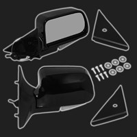 Зеркало заднего вида боковое TORINO чёрное, с повторителем поворота ВАЗ 2110-2112 (2 штуки)
