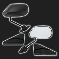 Зеркало заднего вида боковое PROSPORT F2 Style чёрное матовое, без антиблика, универсальное (2 штуки